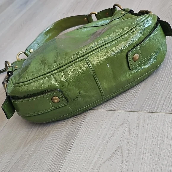 Y2K Coach 12735(f14707) Green Leather Zoe Medium Hobo Shoulder Bag - Picture 6 of 14